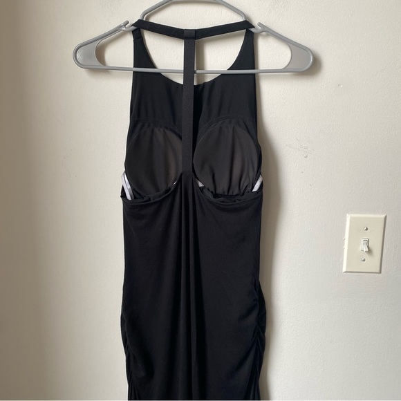 Athleta Black Halter Backless Dress Silk Blend Maxi Dress Size Small - Picture 6 of 13